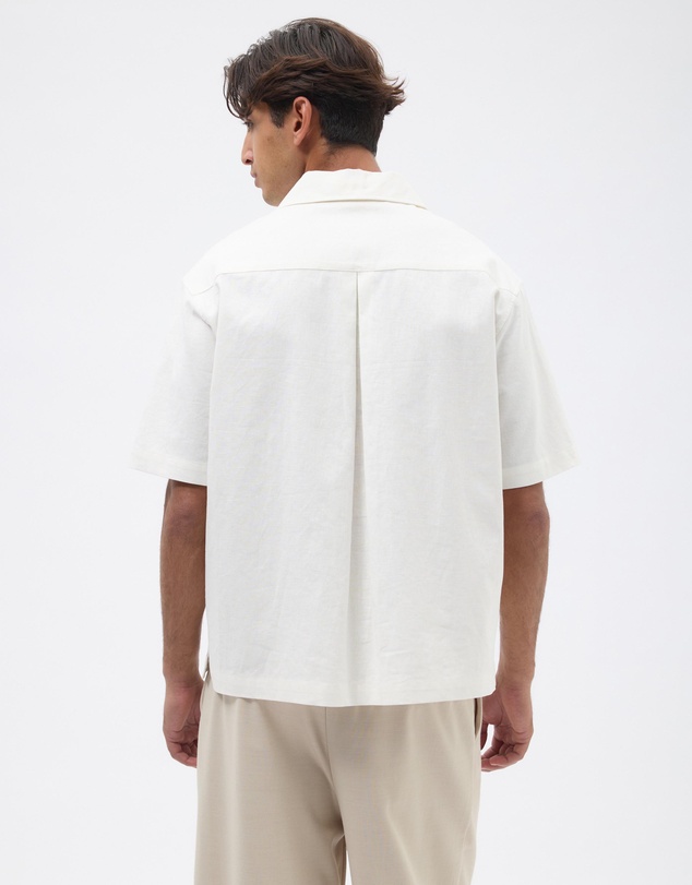 AERE - Printed Linen Blend Shirt