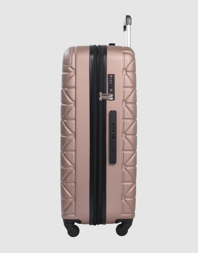 JETT BLACK - Rose Quartz Extra Large Suitcase