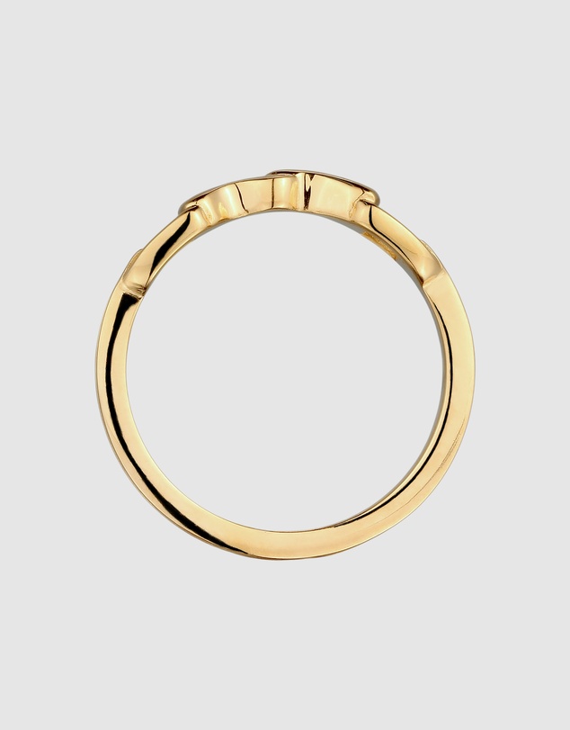 Elli Jewelry - Ring Stirrup Horse Collection 925 Sterling Silver Gold-Plated