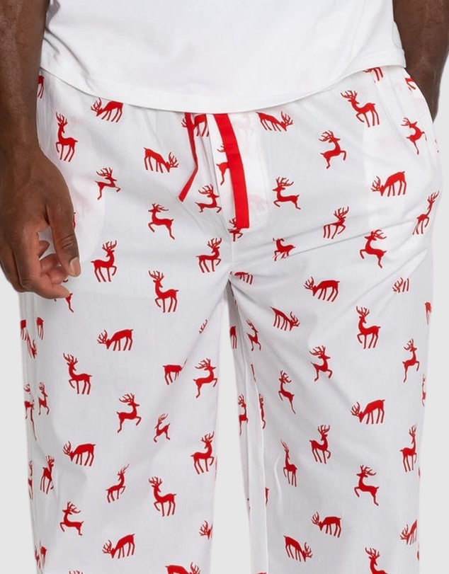 Sant And Abel - Men's Reindeer Red PJ Pants