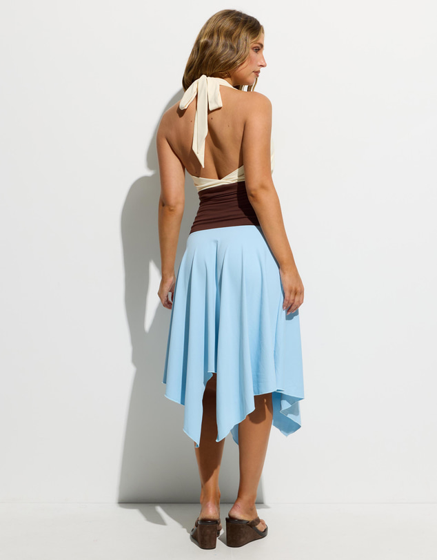 Dazie - Tyrese Halterneck Contrast Midi Dress