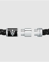 Maserati - Black 21.7cm Recycled Leather Bracelet