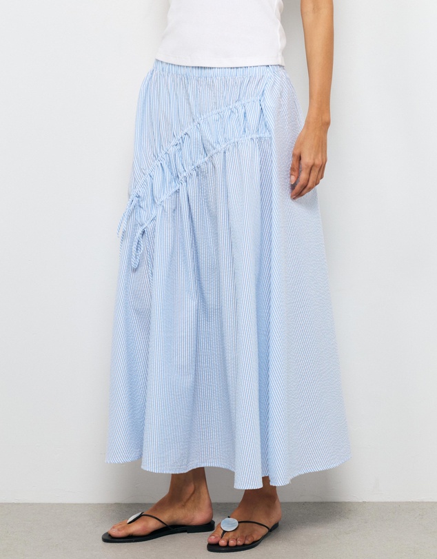 AERE - Dixie Ruched Maxi Skirt