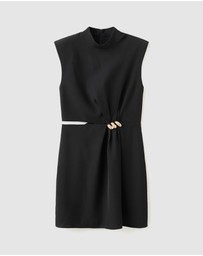 M.N.G - Dress With Metal Embellishment And Cut-Out