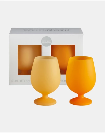 porter green - stemm | silicone unbreakable wine glasses