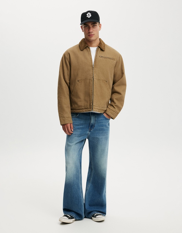 Cotton On - Cropped Canvas Harrington