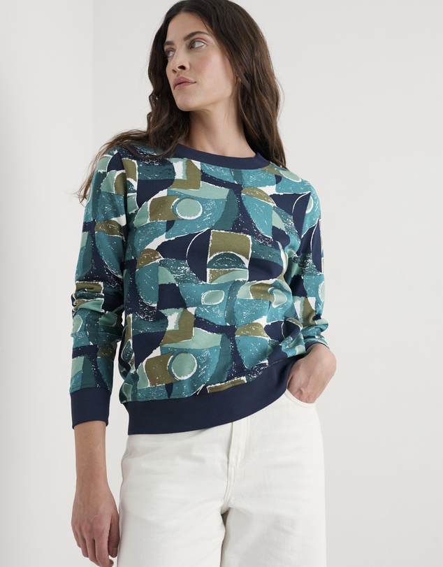 Seasalt - Seasalt Cornwall Blue Bright Wave Sweatshirt