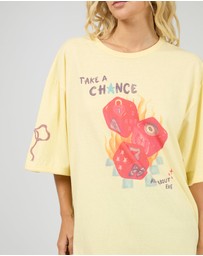 All About Eve - Snake Eyes Oversized Tee Yellow