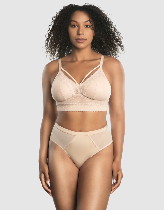 Parfait - Mia Dot Longline Padded Lace Bralette