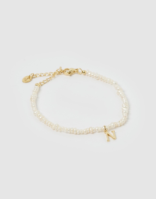 Miz Casa and Co - Pearl Letter N Bracelet