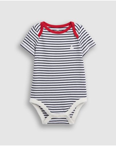 White & Navy Stripe