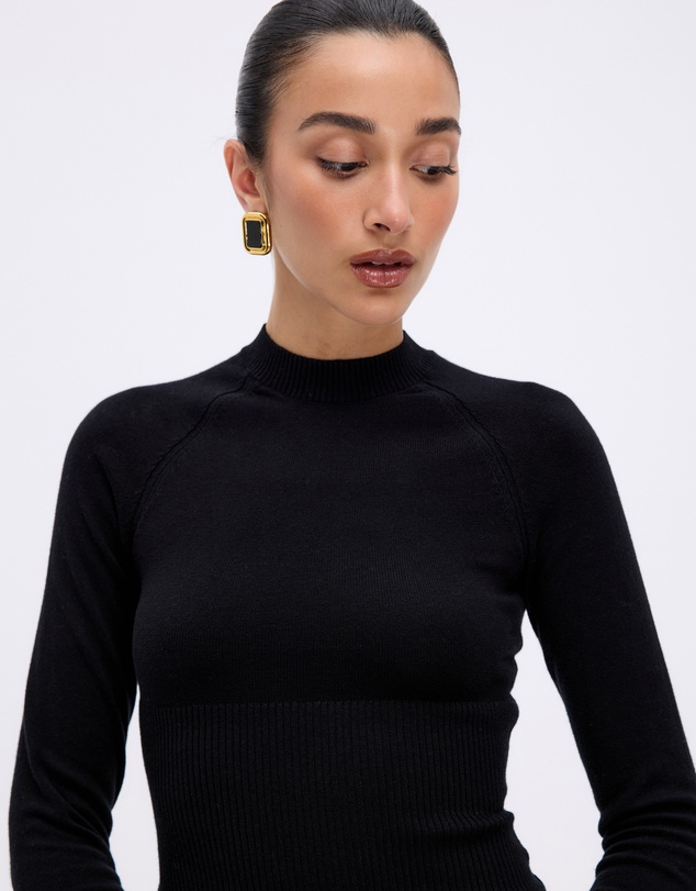 Minima Esenciales - Reese Cotton Cashmere Rib Knit Top