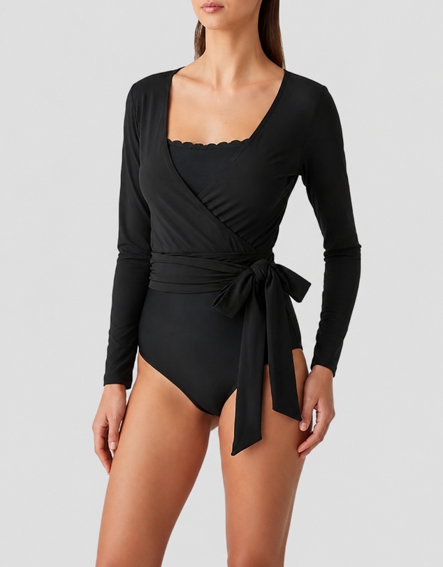 Modest Mermaid - Multi-Way Long Sleeve Swim Wrap Top
