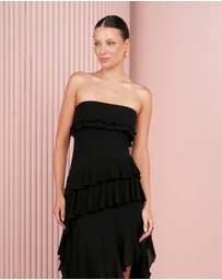 Azzurielle - Winta Strapless Ruffle Dress