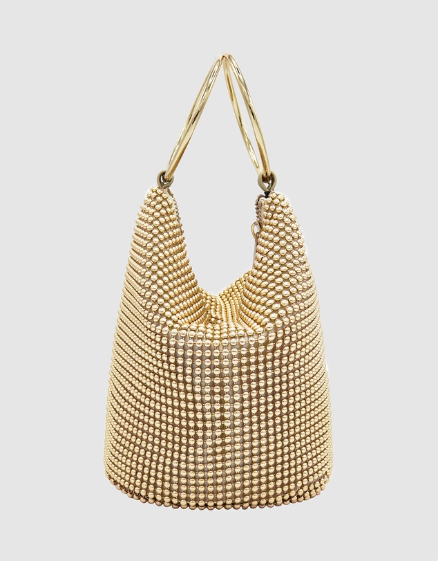 Olga Berg - Bianca Ball Mesh Handle Bag