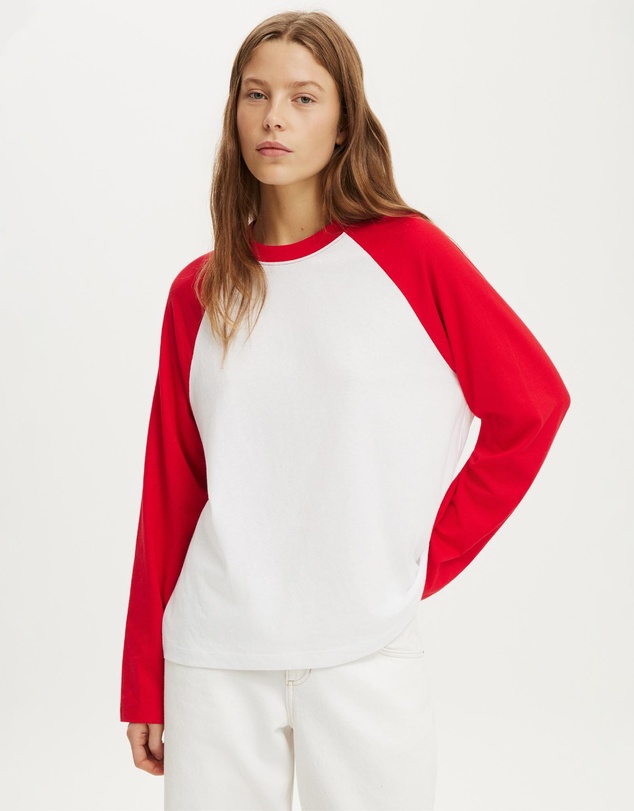 Cotton On - Boxy Raglan LS Tee