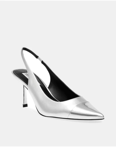 Steve Madden - Kling silver slingback heels