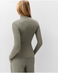 UNISON - Aus Cotton High Neck Top