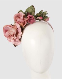 Max Alexander - Pink Vintage Flowers Fascinator Headband
