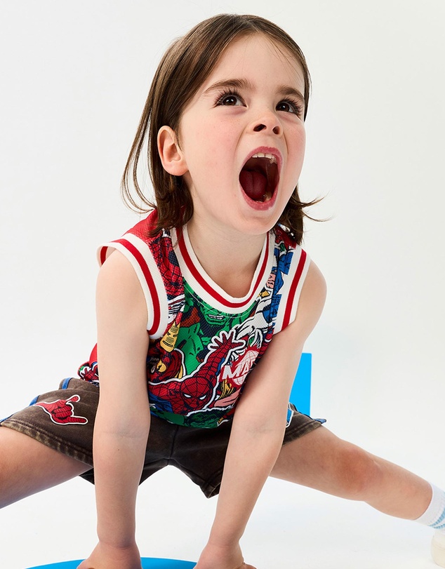 Rock Your Kid - Marvel Basketball Singlet - Kids-Teens