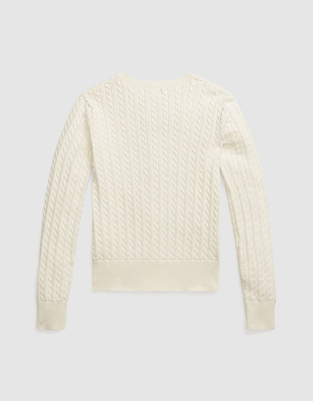 Polo Ralph Lauren - Metallic Mini-Cable Cardigan - ICONIC EXCLUSIVE - Teens