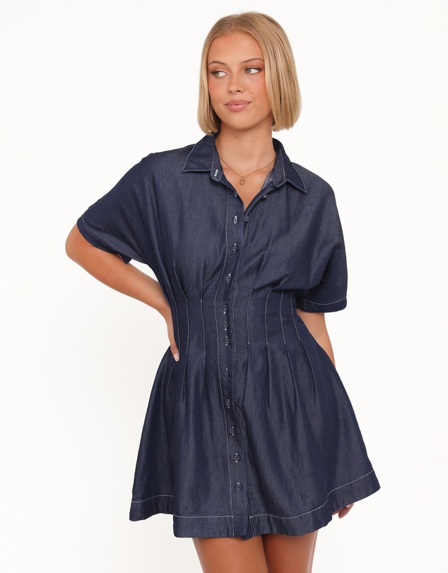 Petal & Pup - Davine Mini Dress - Blue