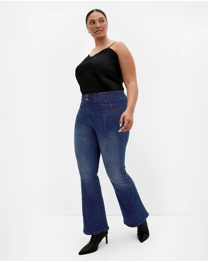 City Chic - Asha Fit Pin Woodstock Flare Leg Jean