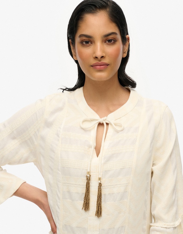 Superdry - Ibiza Long Sleeve Tiered Mini Dress