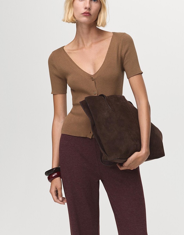 M.N.G - Knitted Trousers With Elastic Waistband