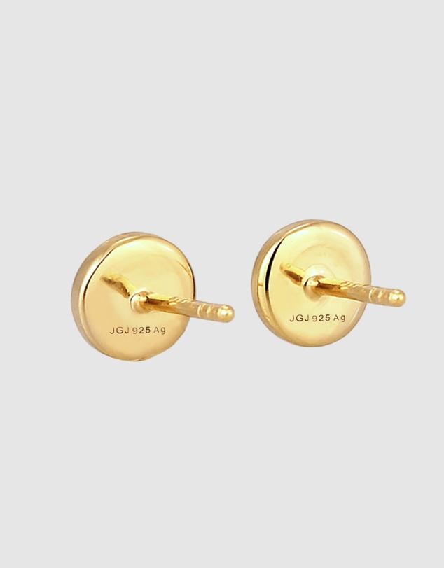 Elli Jewelry - Lapis Lazuli Stud Earrings in Gold-Plated 925 Silver