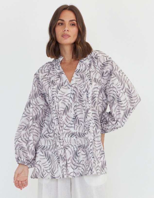 ALEXANDRA - Caits Blouse Coco Leaf Print
