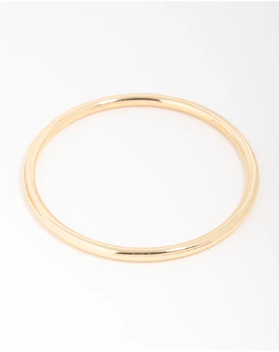 Lovisa - Gold Plated Brass Plain Round Bangle