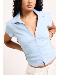 Insight - Sydney Ruched Zip Shirt