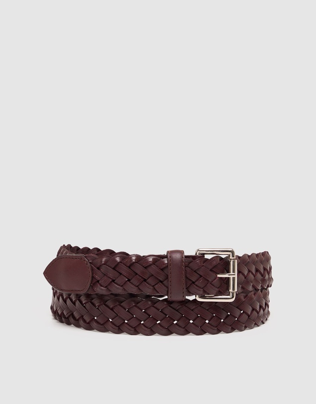 Oxford - Brixton Mens Leather Plaited Belt