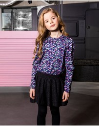 B.Nosy - Long Sleeve Floral Dress with Glitter Skirt - Kids-Teens