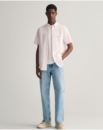 Gant - Regular Fit Classic Gingham Poplin Short Sleeve Shirt
