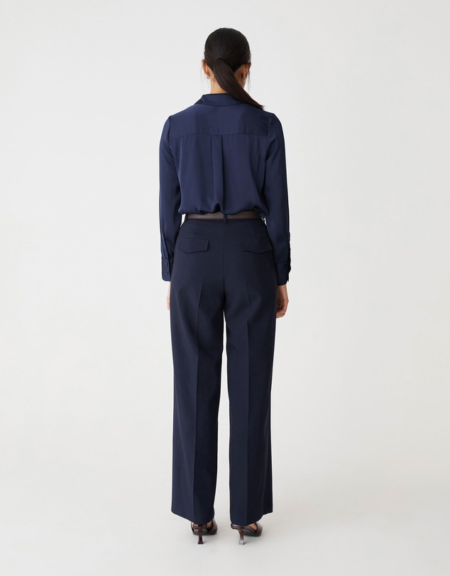 Forcast - Lila V-neck Satin Blouse