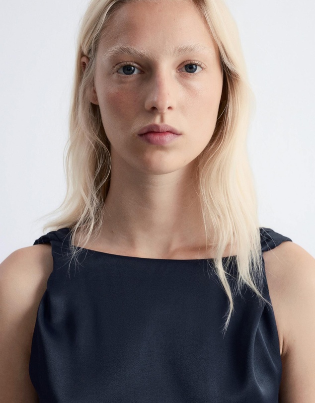 & Other Stories - Twist-Detail Satin Midi Dress