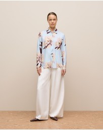 Trenery - Camellia Long Sleeve Shirt in Soft Blue