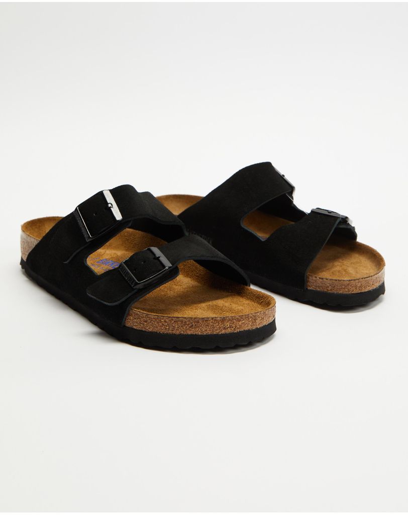 • Birkenstock • Arizona • Soft Footbed Black Suede Leather • NEW NWT Birkenstock Arizona Soft Footbed black suede main image 3