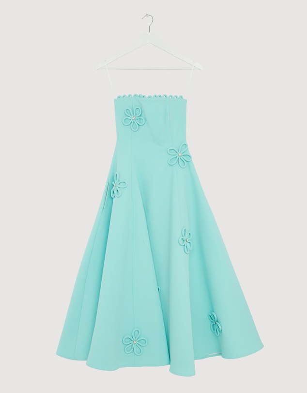 Revibe - Repaired BY JOHNNY. Sky Flower Strapless Dress - AU 12