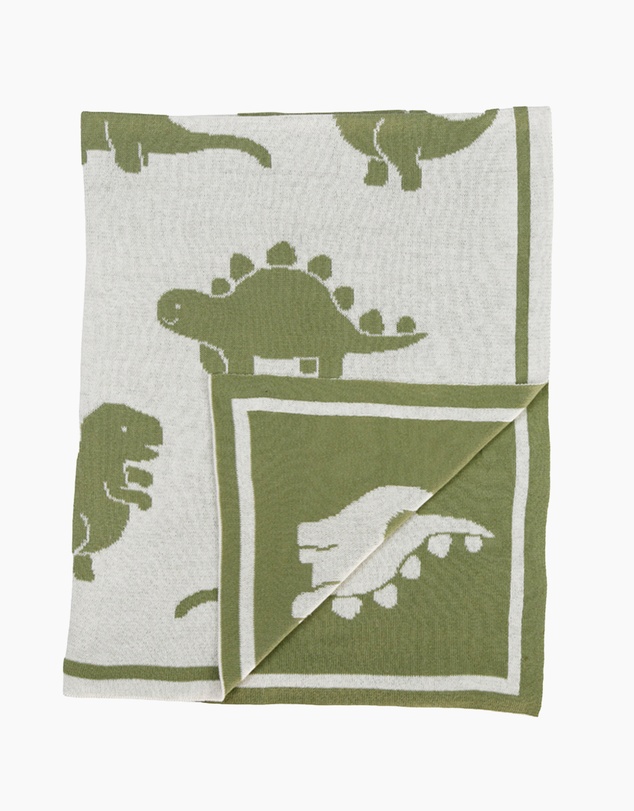 Living Textiles - Pram Knitted Blanket - Dinosaur