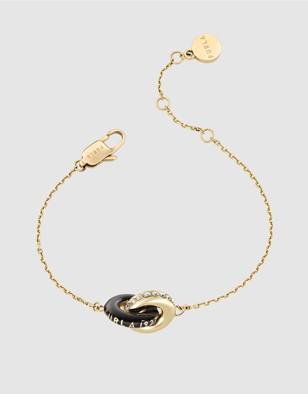 Furla - Furla 1927 Colour Edition Gold-Tone Black Enamel Bracelet