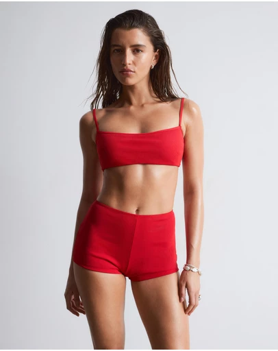 & Other Stories - Ribbed Bandeau Bikini Top