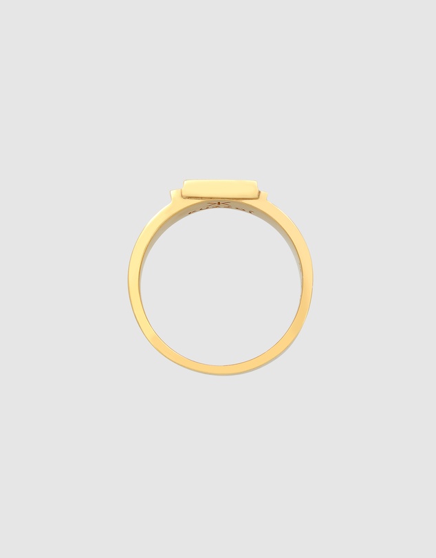 Kuzzoi - ICONIC EXCLUSIVE - Signet Ring in Gold-Plated 925 Sterling Silver