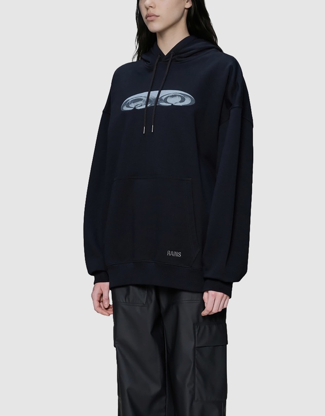 RAINS - Women's Classic Hoodie Splash 3D Black