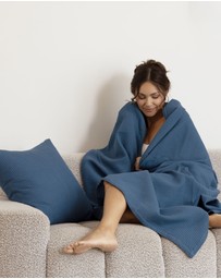 Bambury - Milo Waffle Square Cushion