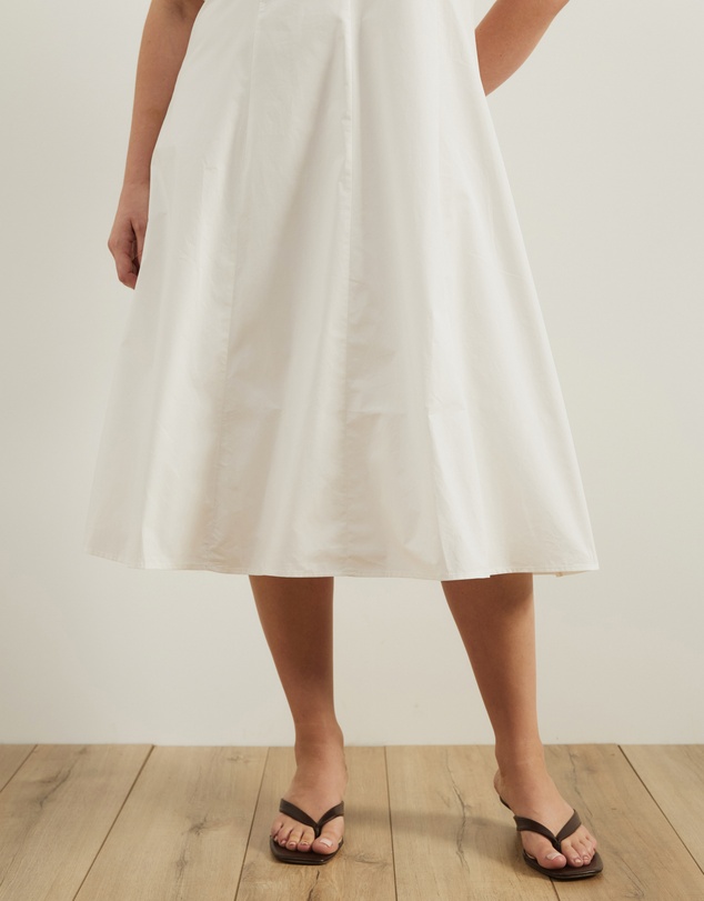 Atmos&Here Curvy - Ally Cotton Puff Sleeve Midi Dress