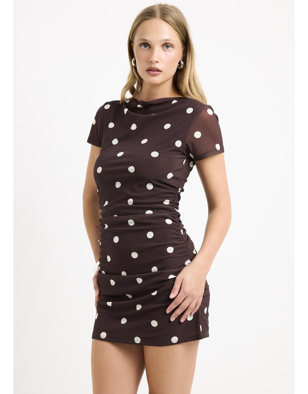 Alice In The Eve - Mila Spot Mesh Mini Dress