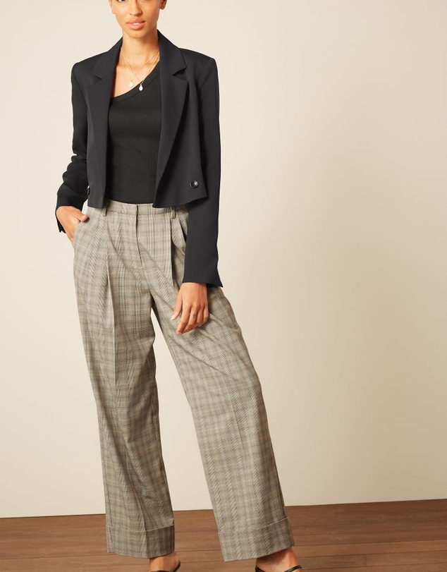 NEXT - Wide Leg Turn-Up Trousers